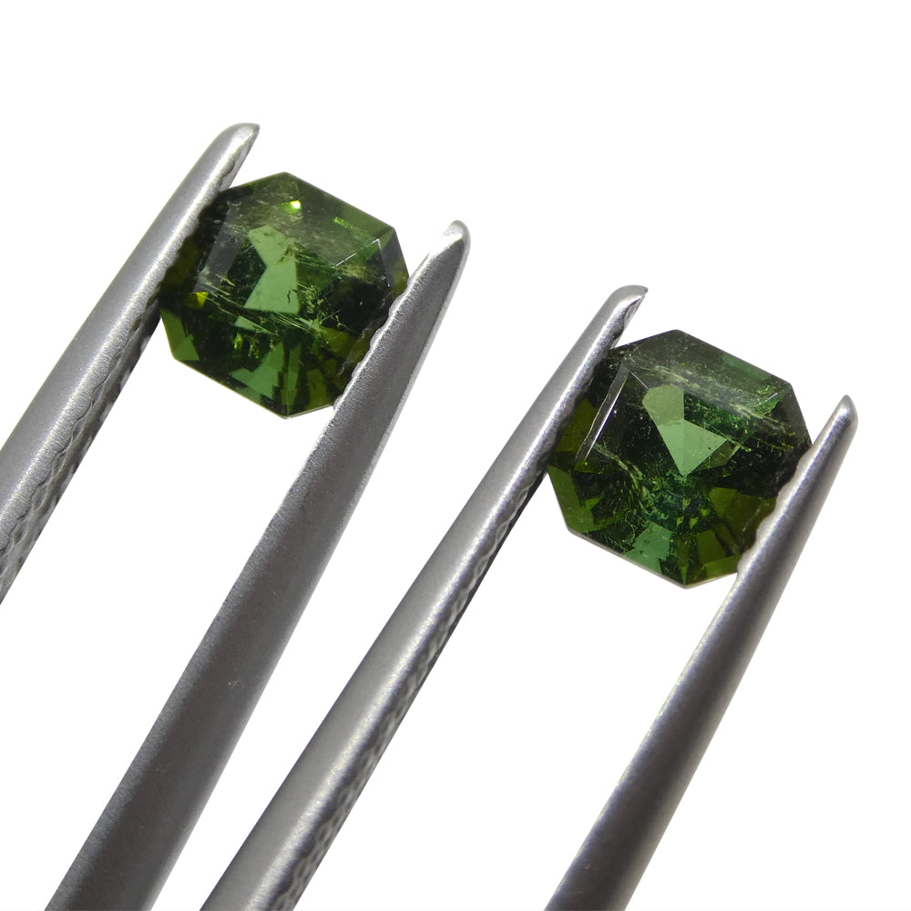 Tourmaline 1.18 cts 5.03 x 4.98 x 3.80 mm/ 5.03 x 4.90 x 3.58 Octagonal Green $240