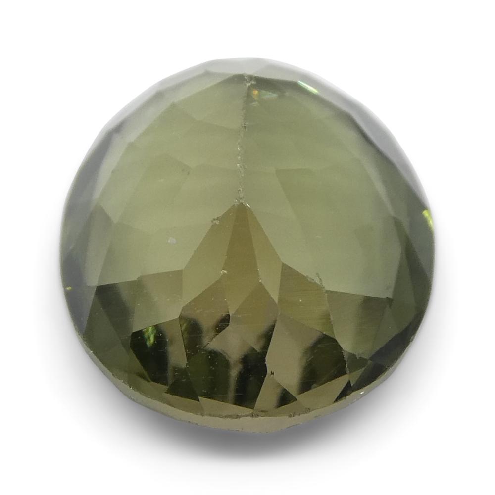 3.09ct Oval Olive Green Brazilian Tourmaline from SkyJems, premium mixed-cut single gemstone in rich forest hue