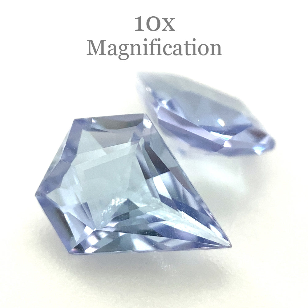 SkyJems 1.82ct Tanzanite Precision Cut Pair: Vibrant Violet-Blue Gemstones from Tanzania, Emerald Fan Shape