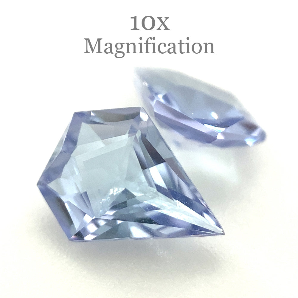 SkyJems 1.82ct Tanzanite Fan Precision Cut Pair, vibrant violet-blue gemstones from Tanzania, ideal for fine jewelry