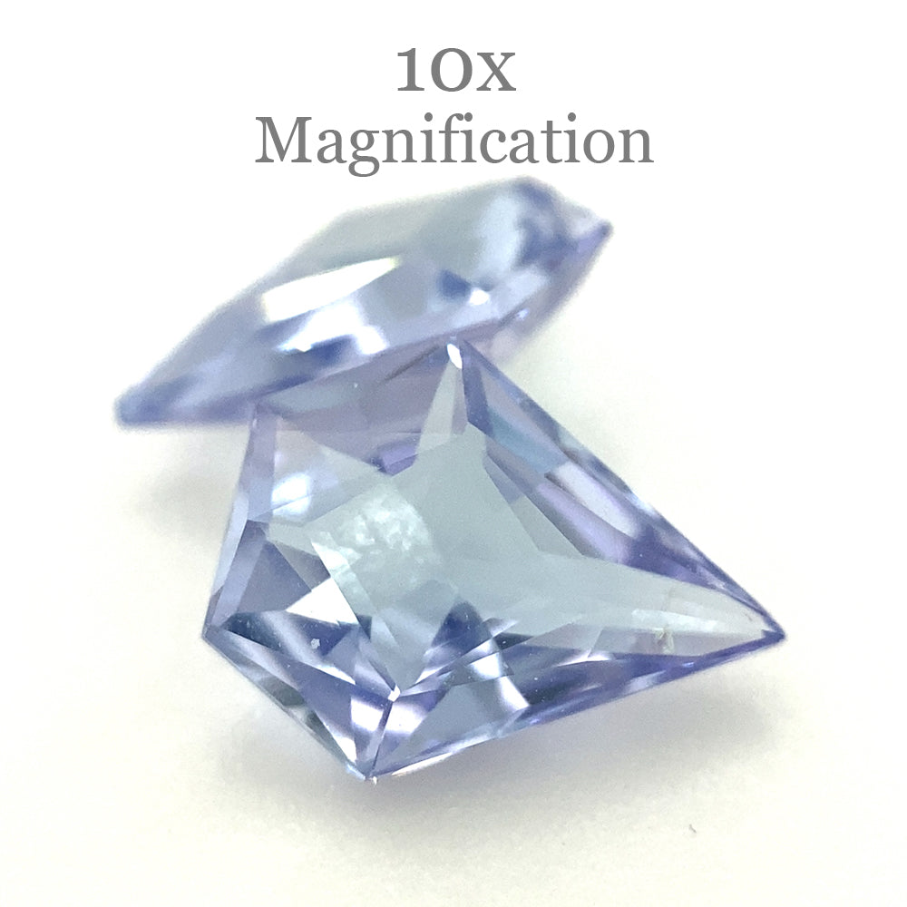 SkyJems 1.82ct Tanzanite Fan Precision Cut Pair, vibrant violet-blue gemstones from Tanzania, ideal for fine jewelry