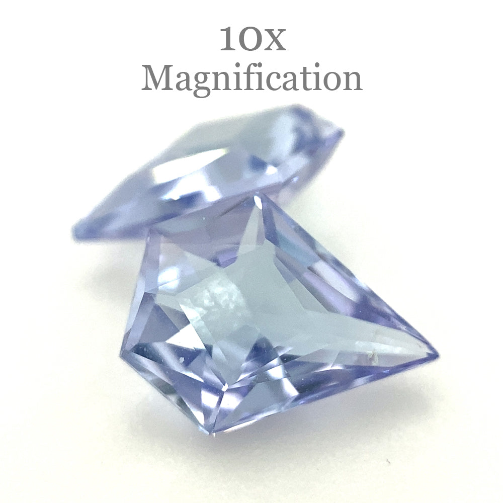 SkyJems 1.82ct Tanzanite Fan Precision Cut Pair, vibrant violet-blue gemstones from Tanzania, rare collector's gem