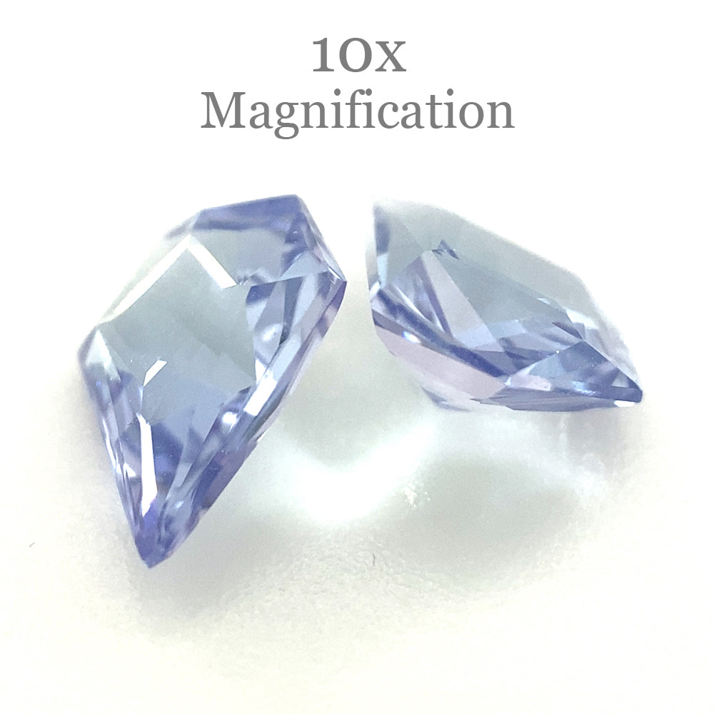SkyJems 1.82ct Tanzanite Fan Precision Cut Pair, vibrant violet-blue gemstones from Tanzania, ideal for fine jewelry