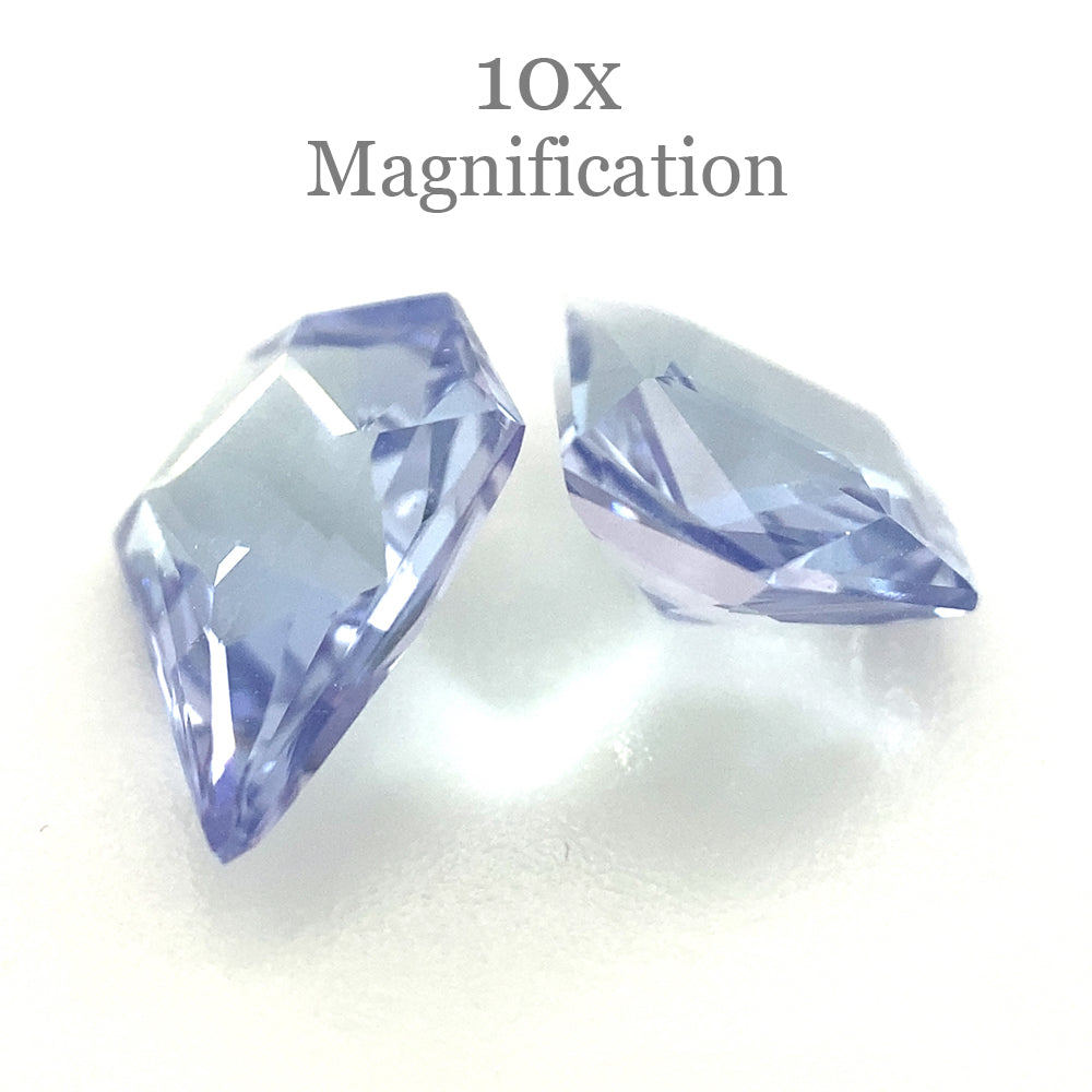 SkyJems 1.82ct Tanzanite Fan Precision Cut Pair, vibrant violet-blue gemstones from Tanzania, ideal for fine jewelry