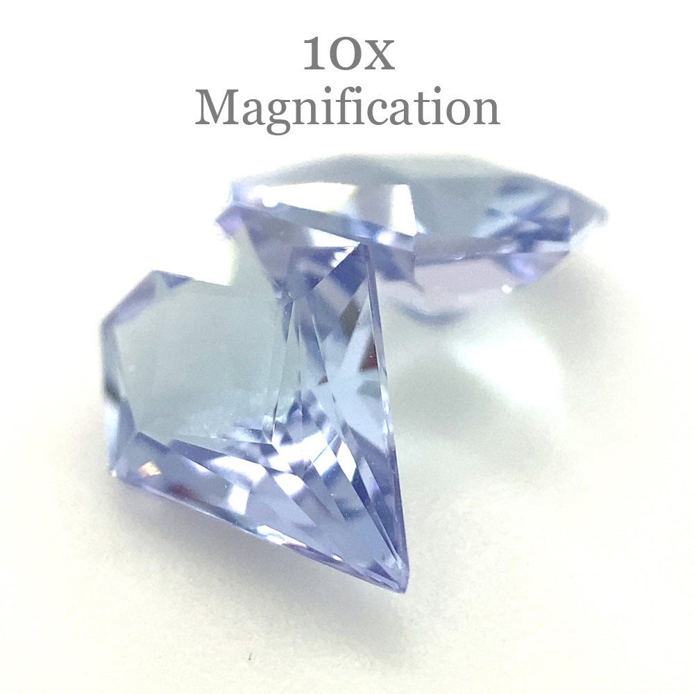 SkyJems 1.82ct Tanzanite Fan Precision Cut Pair, vibrant violet-blue gemstones from Tanzania, ideal for fine jewelry