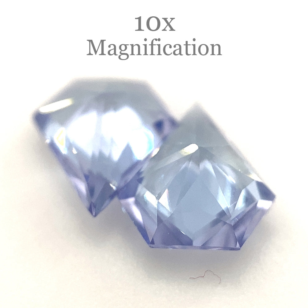 SkyJems 1.82ct Tanzanite Precision Cut Pair: Vibrant Violet-Blue Gemstone from Tanzania, Mixed Cut Elegance