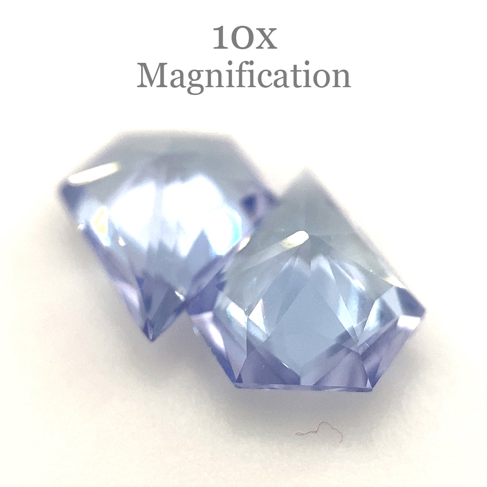 SkyJems 1.82ct Tanzanite Precision Cut Pair: Vibrant Violet-Blue Gemstones from Tanzania, Emerald Fan Shape