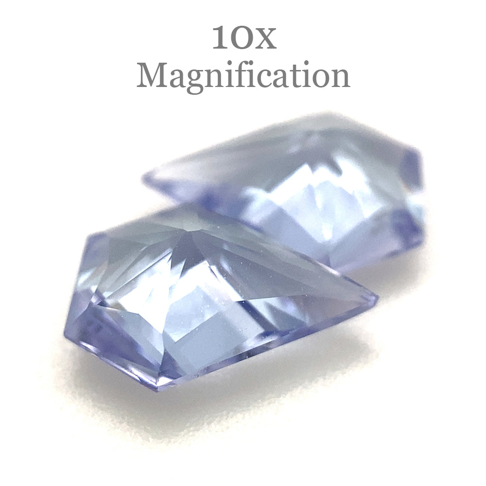 SkyJems 1.82ct Tanzanite Fan Precision Cut Pair, vibrant violet-blue gemstones from Tanzania, ideal for fine jewelry