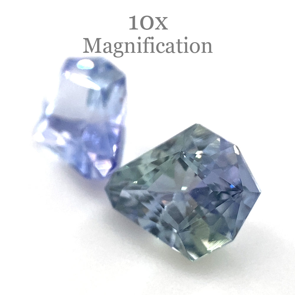 SkyJems 2.05ct Tanzanite Fan Precision Cut Pair, vivid violet-blue gemstones from Tanzania, ideal for fine jewelry