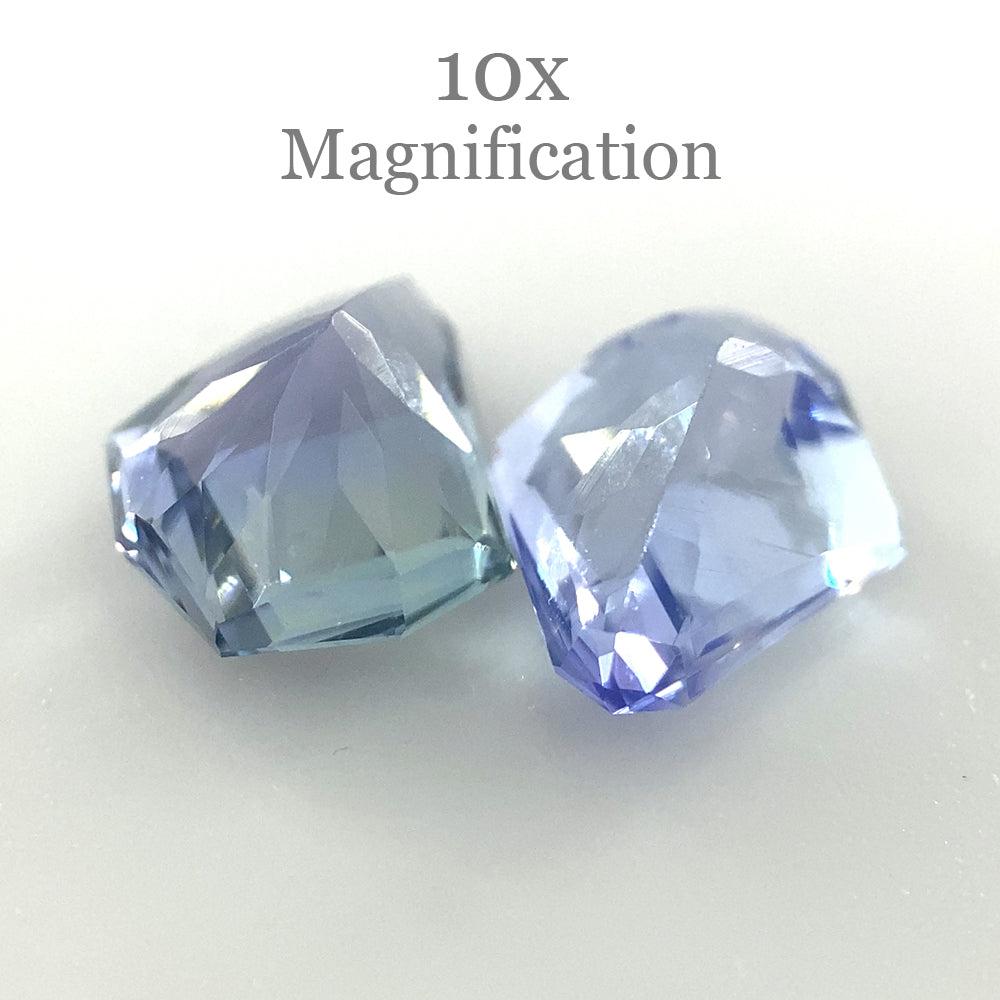 SkyJems 2.05ct Tanzanite Fan Precision Cut Pair, vivid violet-blue gemstones from Tanzania, ideal for fine jewelry