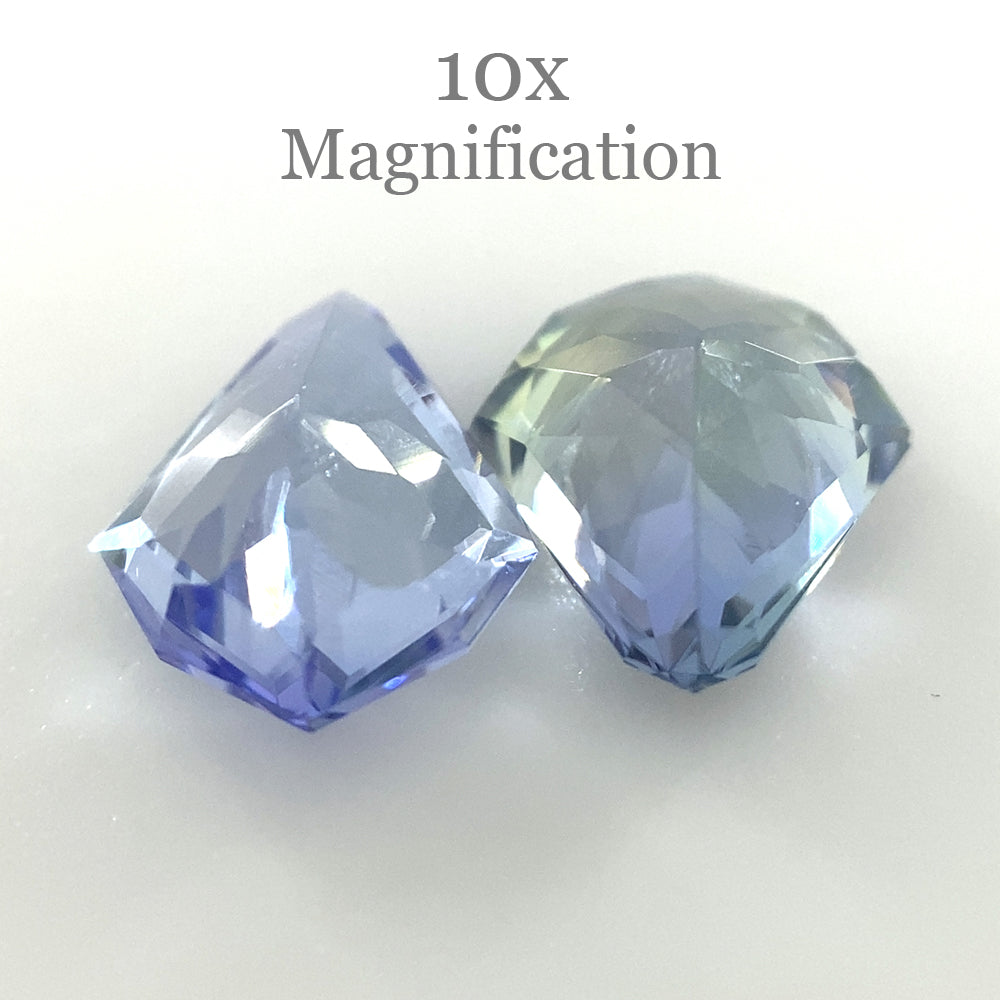 SkyJems 2.05ct Tanzanite Fan Precision Cut Pair, violet-blue gemstone from Tanzania, ideal for fine jewelry