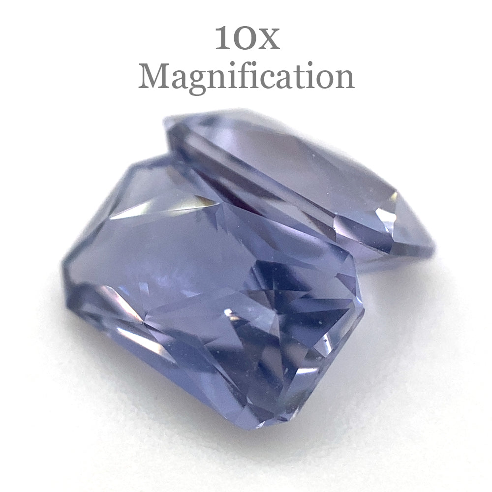 SkyJems 1.56ct Octagonal Tanzanite Precision Cut Pair, vivid violet-blue gemstone from Tanzania, premium quality