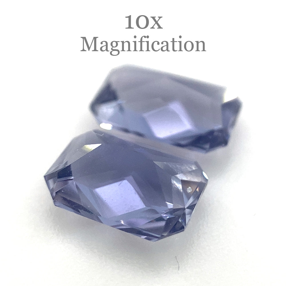 SkyJems 1.56ct Octagonal Tanzanite Precision Cut Pair, vivid violet-blue gemstone from Tanzania, premium jewel