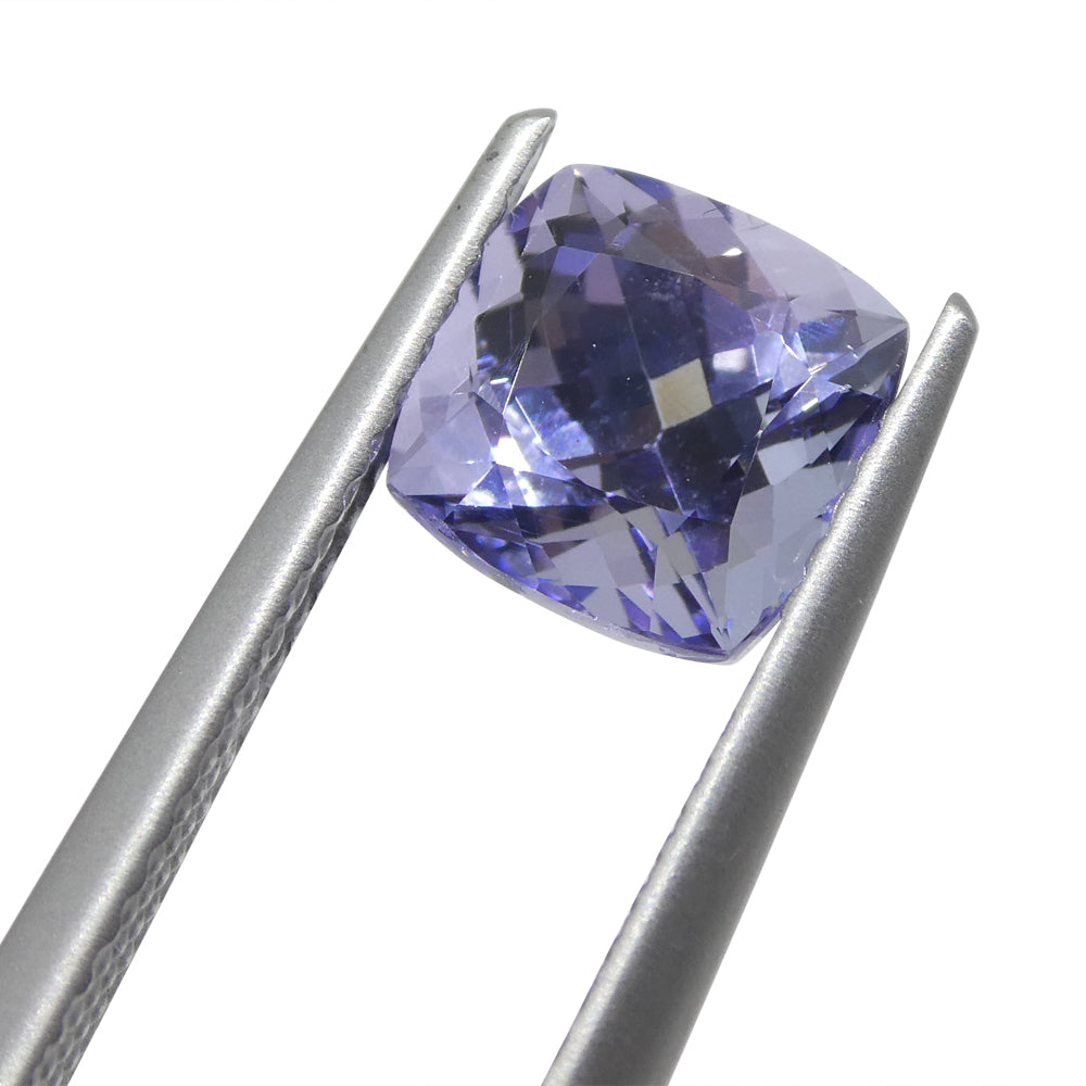 2.05ct Violet Blue Tanzanite from Tanzania, Square Cushion Brilliant Cut | Premium Gemstone by SkyJems