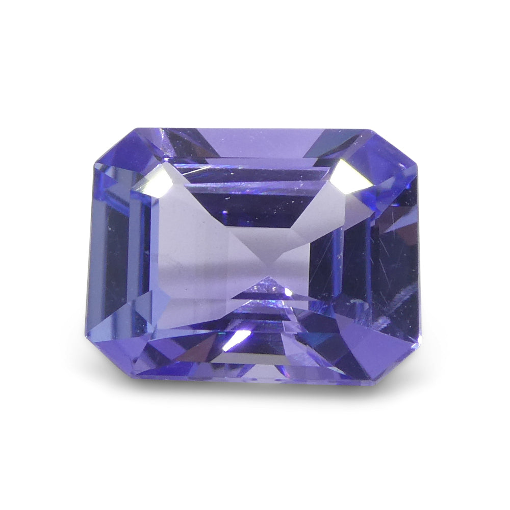 Tanzanite 2.4 cts 9.38 x 7.24 x 4.63 Emerald Cut Violet Blue $1200