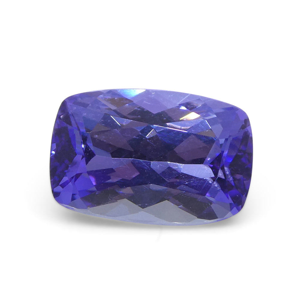 2.8ct Violet Blue Tanzanite Cushion Gemstone from Tanzania, Brilliant Cut Premium Loose Stone by SkyJems