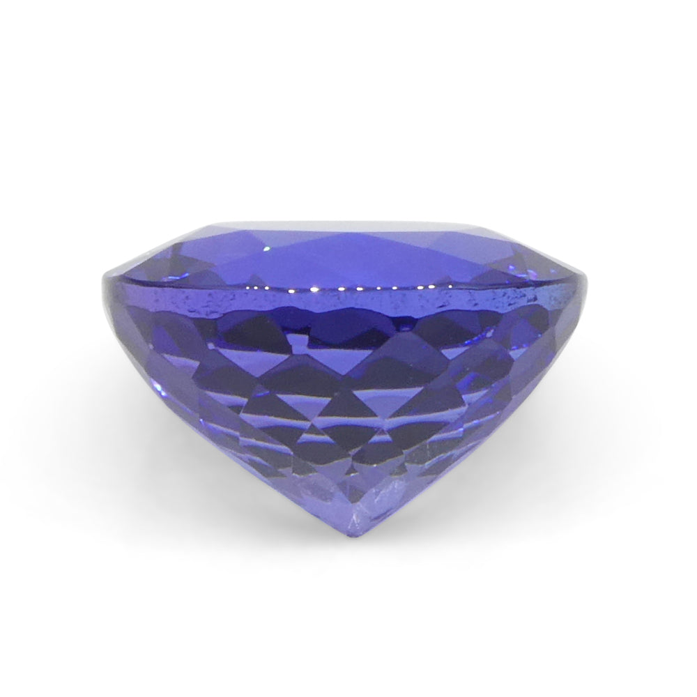 SkyJems 4.13ct Round Violet Blue Tanzanite gemstone from Tanzania, premium heated single stone with brilliant cut