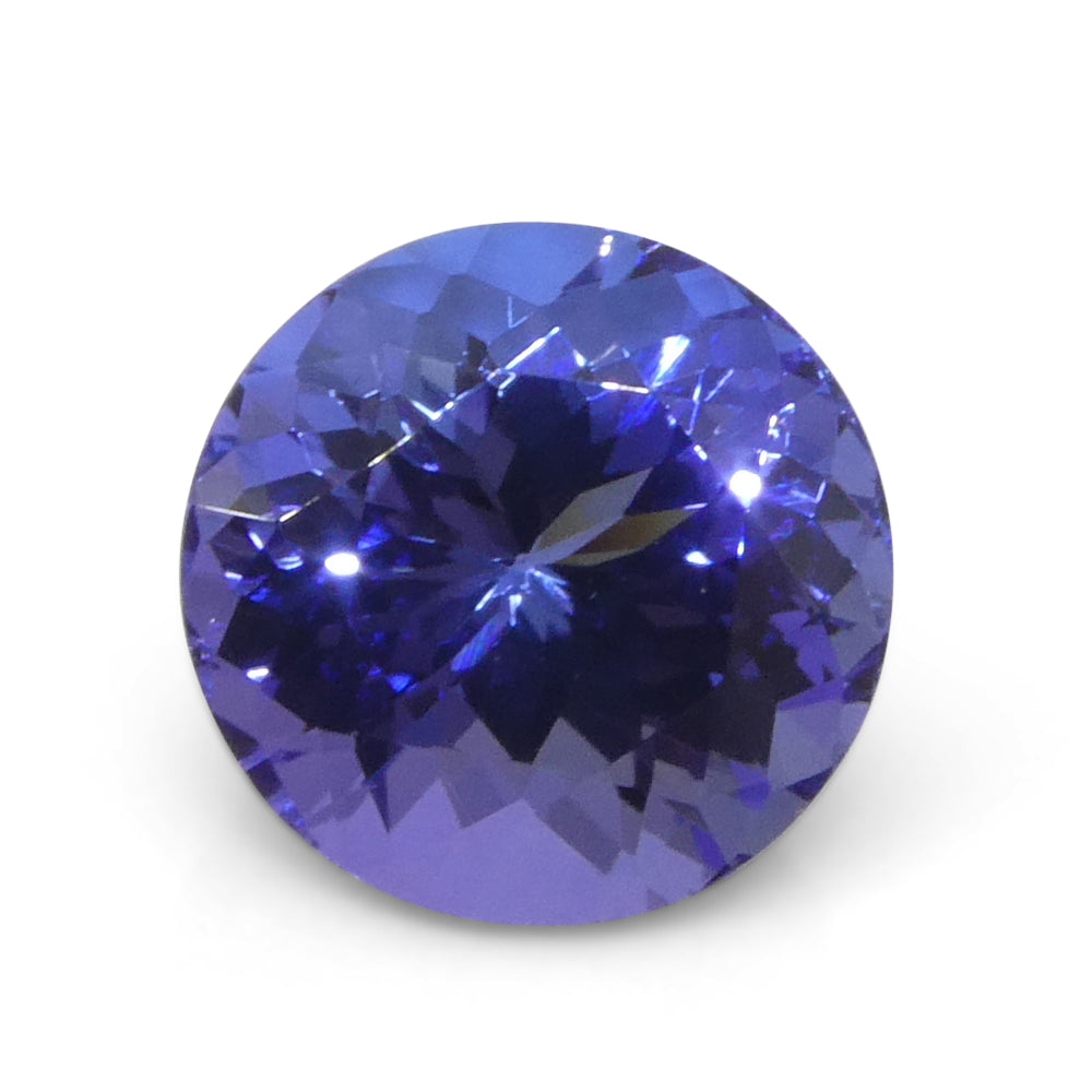 4.4ct Round Violet Blue Tanzanite from Tanzania, premium single gemstone by SkyJems Canadian gem specialists