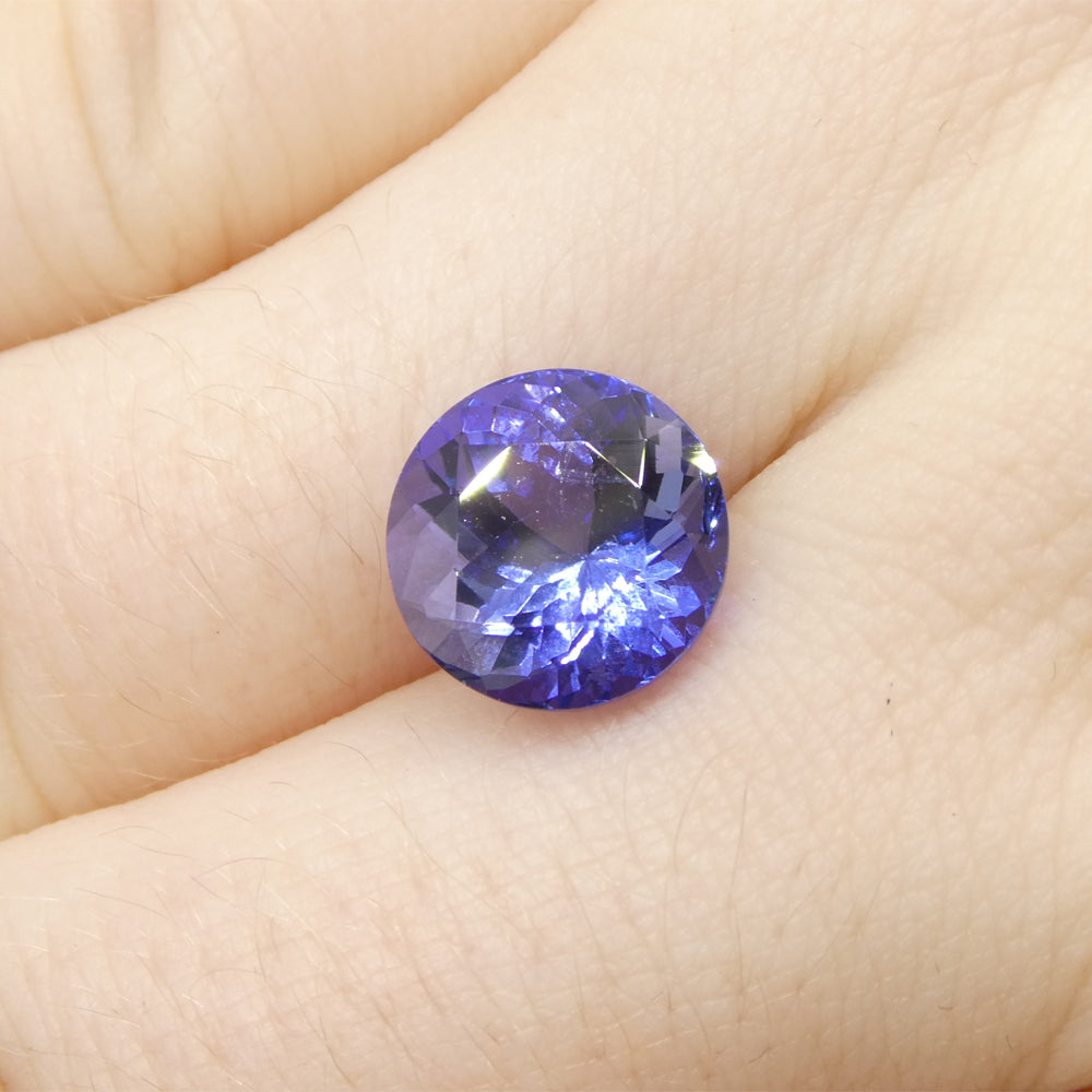 4.4ct Round Violet Blue Tanzanite from Tanzania - Skyjems Wholesale Gemstones