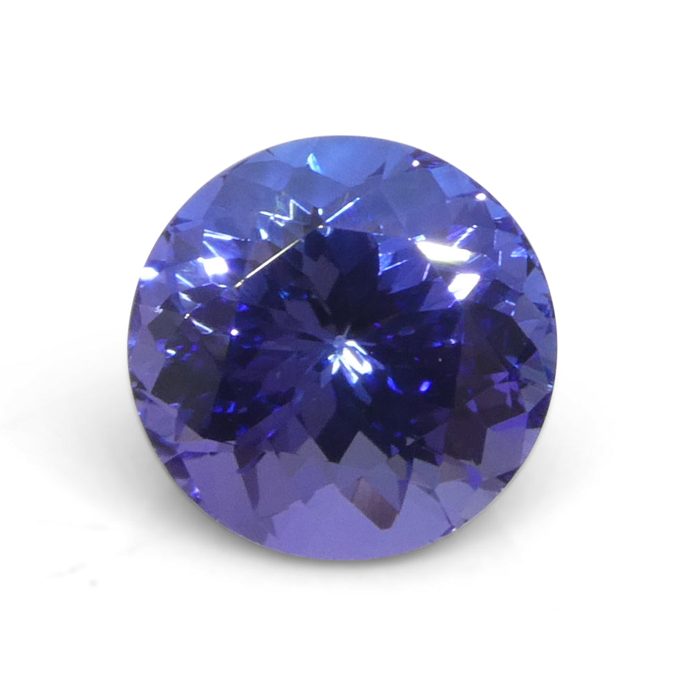 4.4ct Round Violet Blue Tanzanite from Tanzania, premium single gemstone by SkyJems Canadian gem specialists