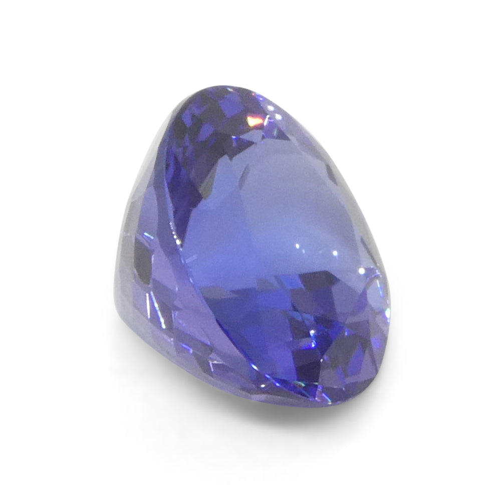 4.4ct Round Violet Blue Tanzanite from Tanzania, premium single gemstone by SkyJems Canadian gem specialists
