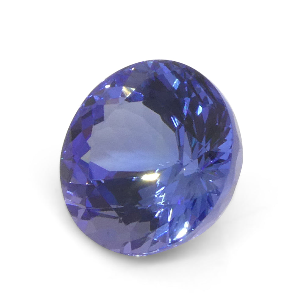 4.4ct Round Violet Blue Tanzanite from Tanzania, premium single gemstone by SkyJems Canadian gem specialists