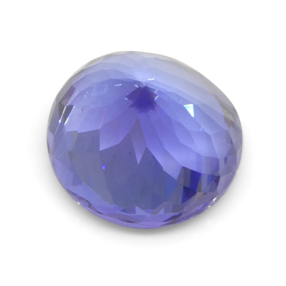 4.4ct Violet Blue Round Tanzanite from Tanzania, premium single gemstone by SkyJems Canadian gem specialists