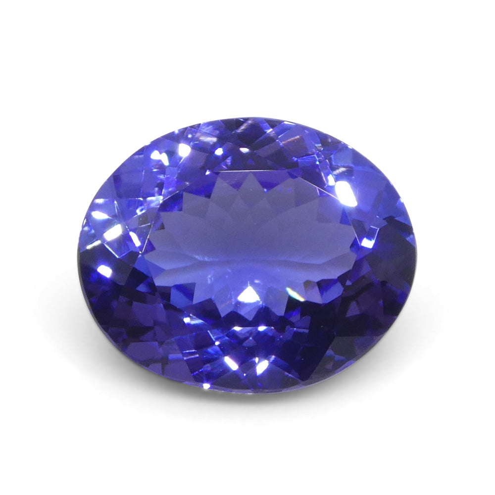 SkyJems 3.59ct Oval Violet Blue Tanzanite gemstone from Tanzania, premium heated zoisite with vibrant color variation