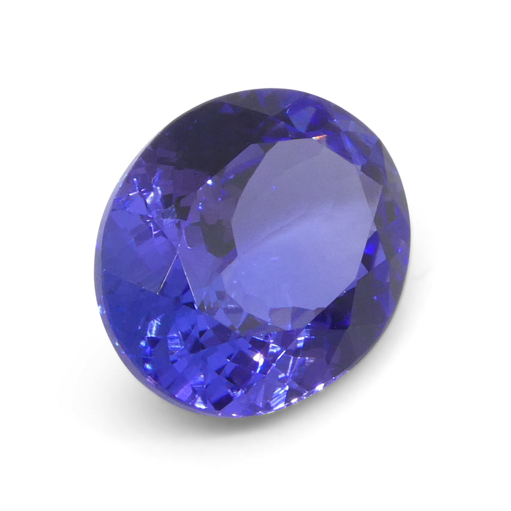 SkyJems 3.59ct Violet Blue Tanzanite from Tanzania, oval-cut rare gemstone with deep blue-purple hues