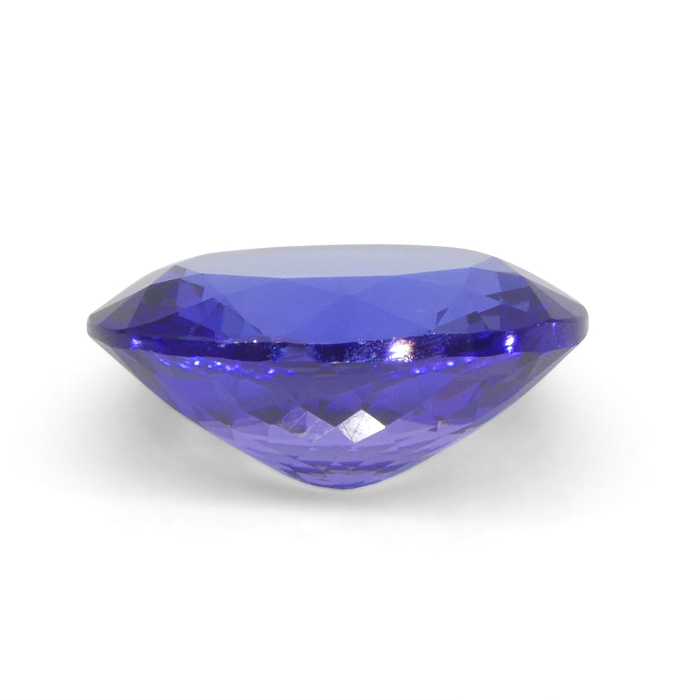 3.59ct Violet Blue Tanzanite from Tanzania, oval-cut gemstone by SkyJems, premium rare zoisite with intense color and brillia