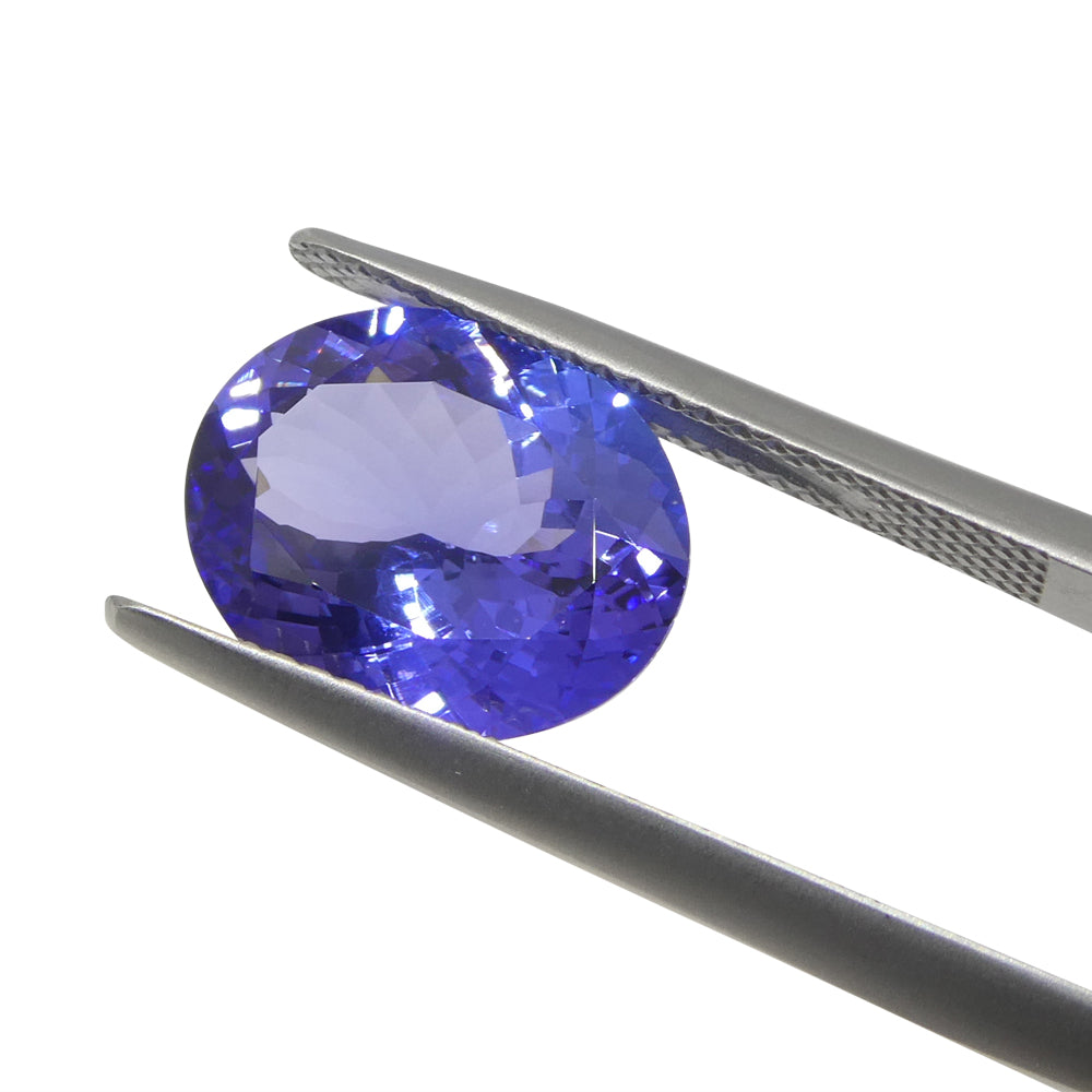 4.56ct Violet Blue Tanzanite from Tanzania, oval-cut gemstone, premium quality SkyJems rare African gem collection
