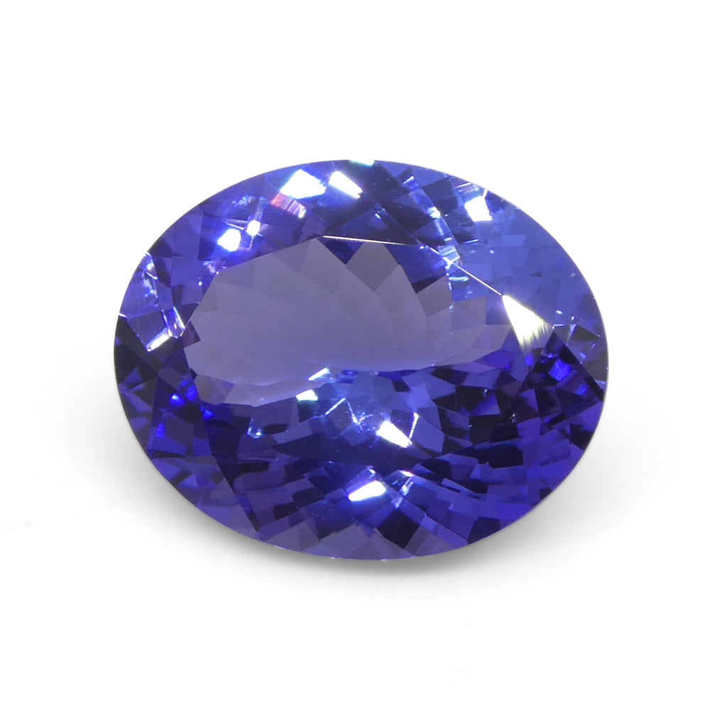 4.56ct Oval Violet Blue Tanzanite from Tanzania, premium single gemstone by SkyJems, rare zoisite in classic modified brillia