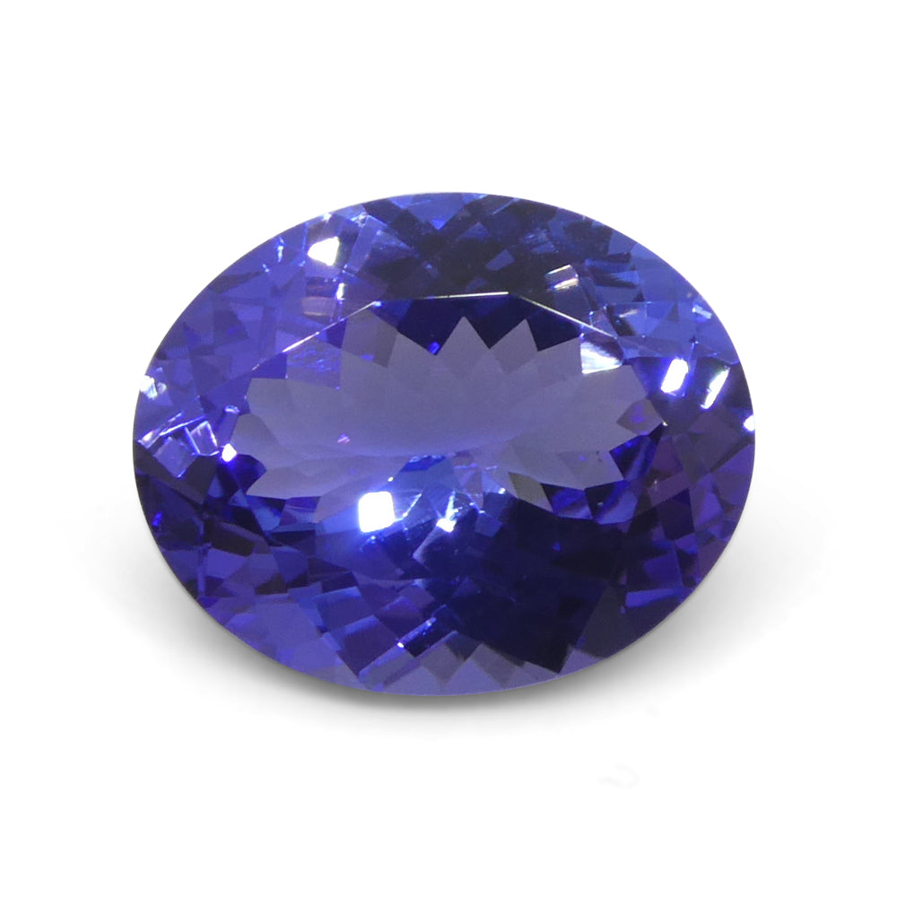4.56ct Oval Violet Blue Tanzanite from Tanzania, premium single gemstone by SkyJems Canadian gem specialists