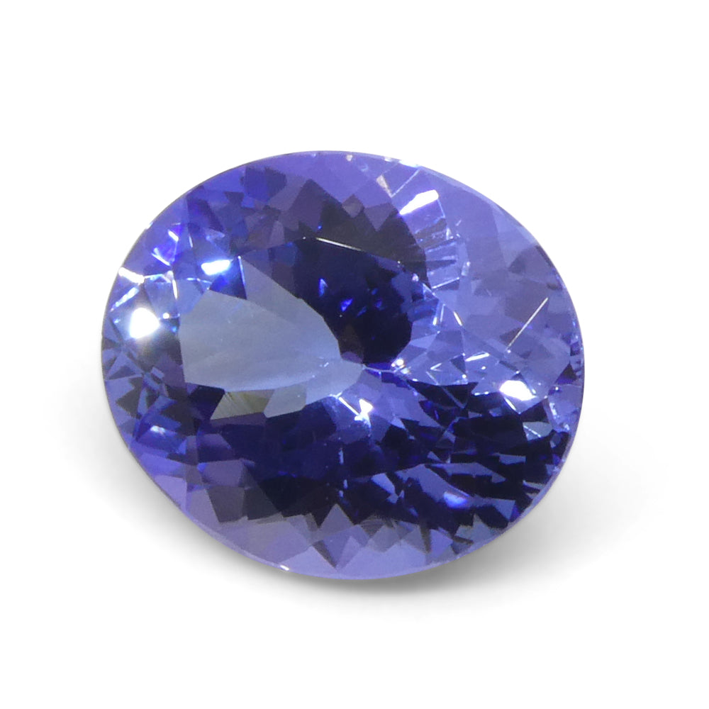 3.69ct Oval Violet Blue Tanzanite from Tanzania, premium single gemstone by SkyJems, rare zoisite with vibrant blue-purple hu