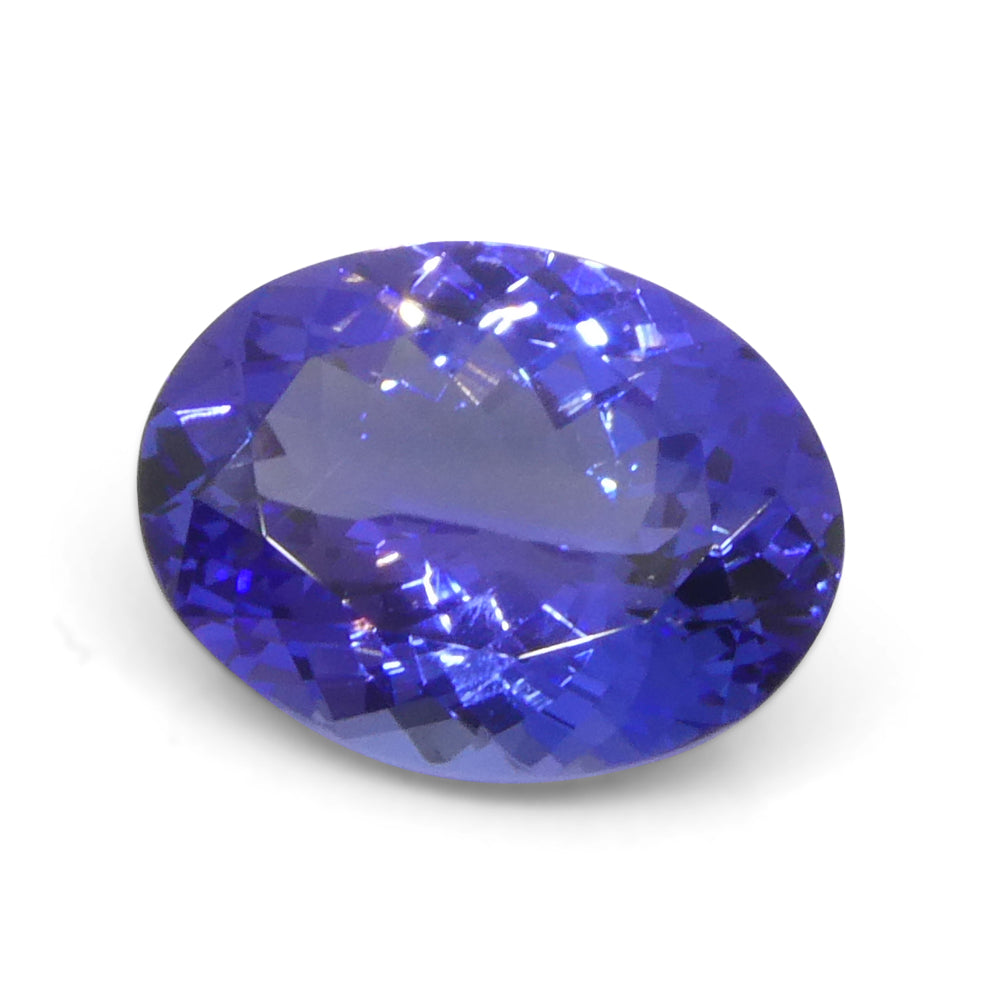 3.9ct Violet Blue Tanzanite from Tanzania, oval-cut gemstone by SkyJems, premium rare zoisite with intense color saturation