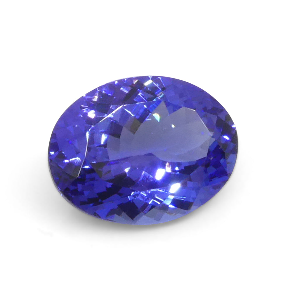 3.9ct Violet Blue Tanzanite from Tanzania, oval-cut gemstone, premium quality SkyJems rare African gem collection