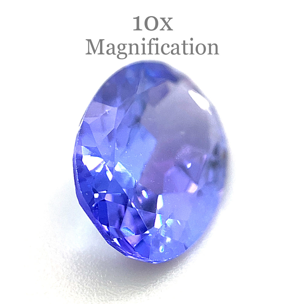 2.44ct Violet Blue Tanzanite from Tanzania, oval mixed cut gemstone by SkyJems, premium rare zoisite with vivid color