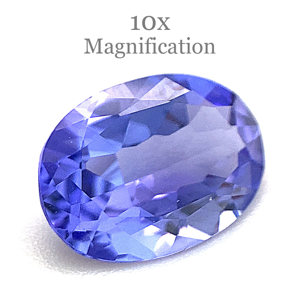 2.44ct Violet Blue Tanzanite from Tanzania, oval mixed cut gemstone by SkyJems Canadian gem specialists