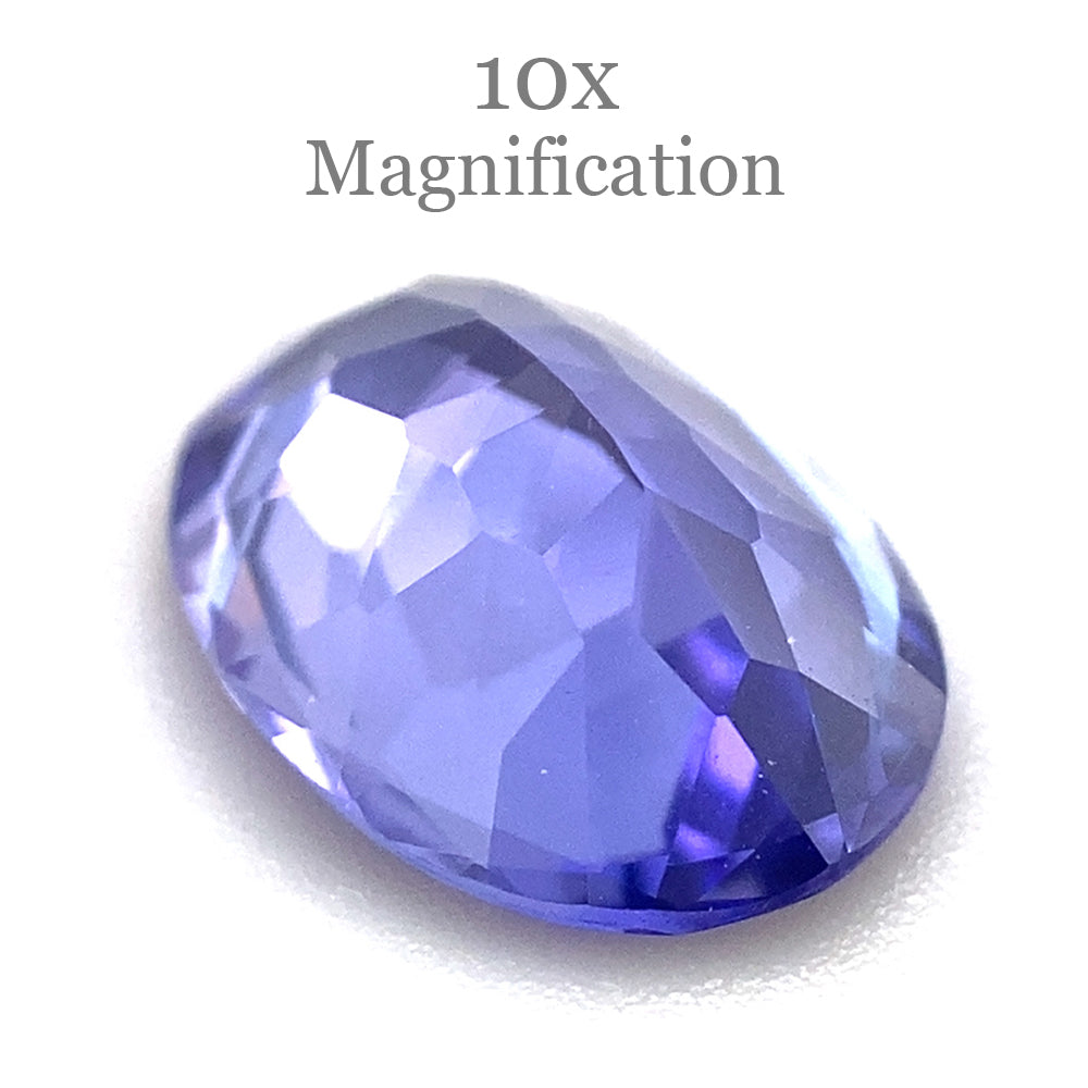 2.44ct Violet Blue Tanzanite from Tanzania, oval mixed cut gemstone by SkyJems Canadian gem specialists