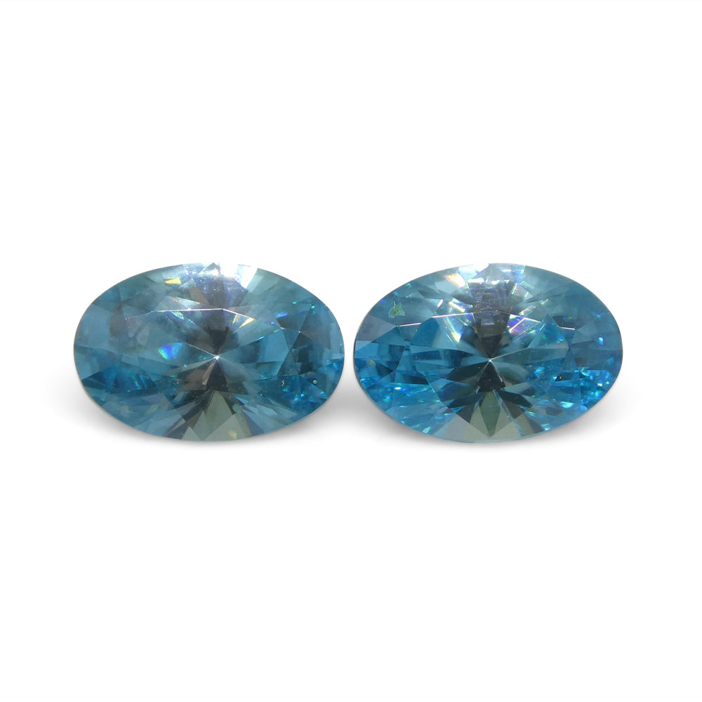 4.21ct Blue Zircon from Cambodia, oval brilliant-cut gemstone by SkyJems, premium earth-mined blue gem