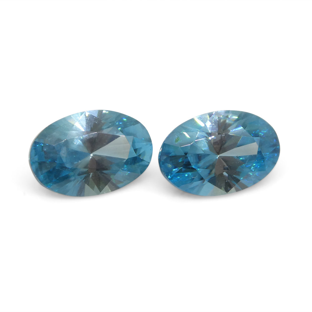 4.21ct Blue Zircon from Cambodia, oval brilliant-cut gemstone by SkyJems, premium earth-mined blue gem