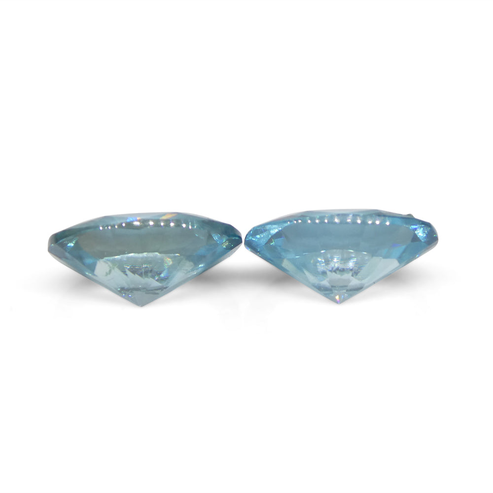 4.21ct Blue Zircon from Cambodia, oval brilliant-cut gemstone by SkyJems, premium earth-mined blue gem