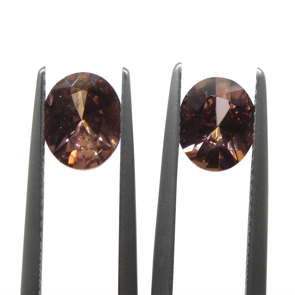 Zircon 3.54 cts 8.00 x 6.58 x 3.85 mm/ 8.07 x 6.57 x 3.85 Oval Pink $890