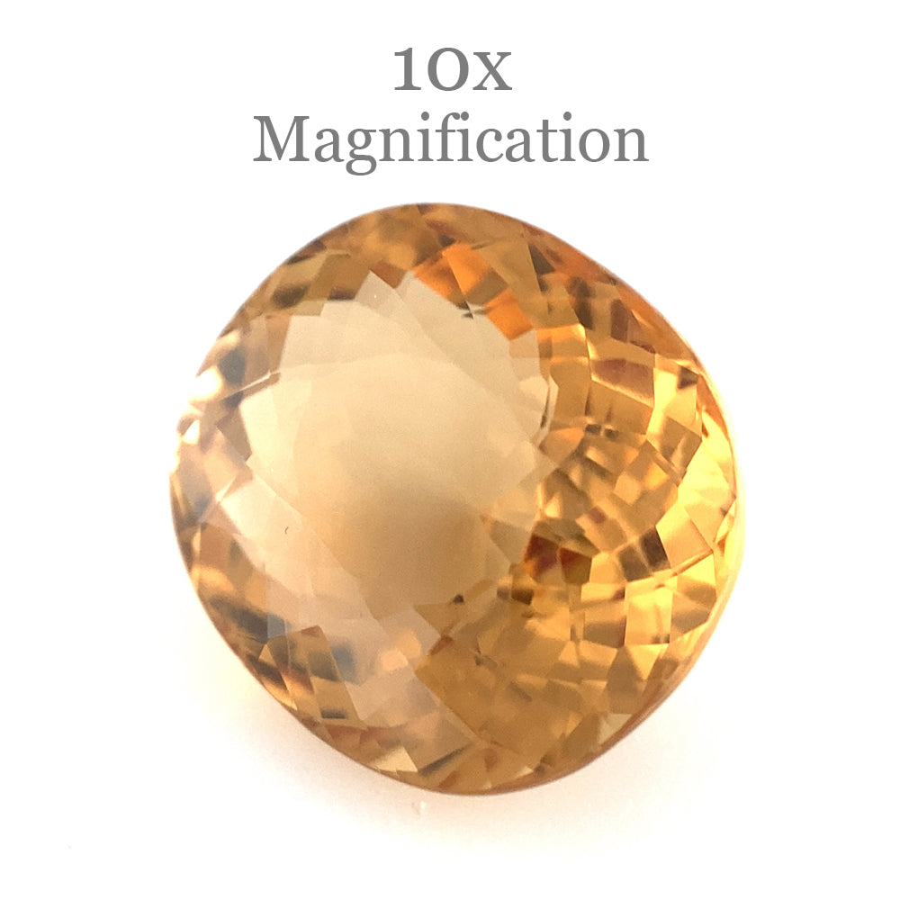 SkyJems 7.23ct Oval Golden Yellow Heliodor Beryl from Brazil, premium mixed-cut gemstone in warm yellow-orange hue