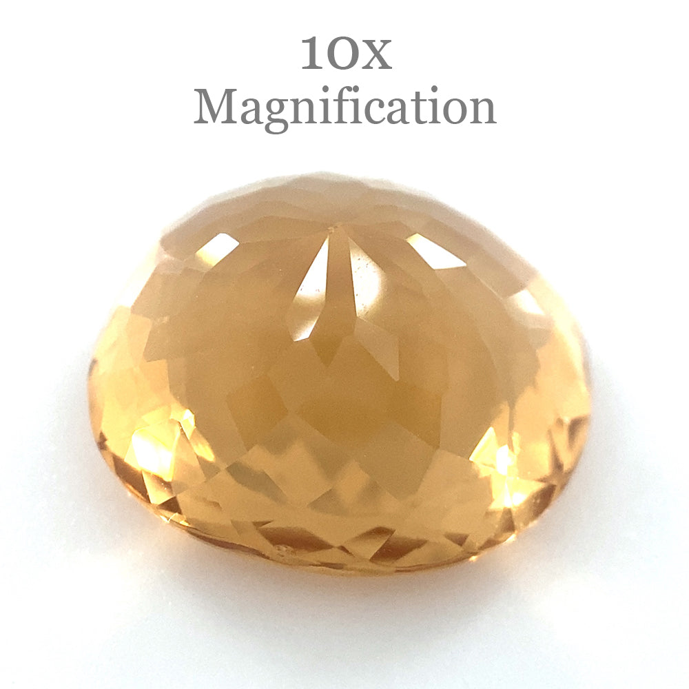 SkyJems 7.23ct Oval Heliodor from Brazil - Golden Yellow Beryl Gemstone with Mixed Cut