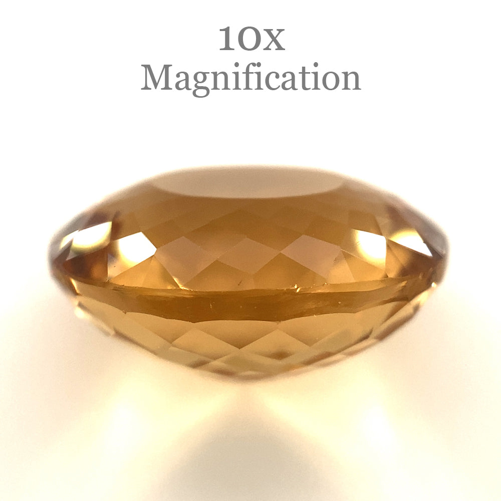 10.70ct Brazilian Golden Yellow Heliodor Beryl Cushion Cut Gemstone by SkyJems Canadian Gem Specialists