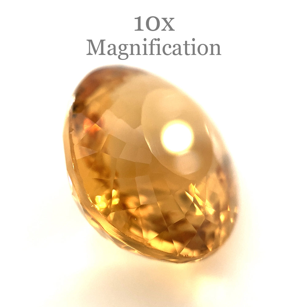 SkyJems 10.70ct Brazilian Golden Yellow Heliodor Beryl, cushion-cut mixed gem in warm orange-yellow hues