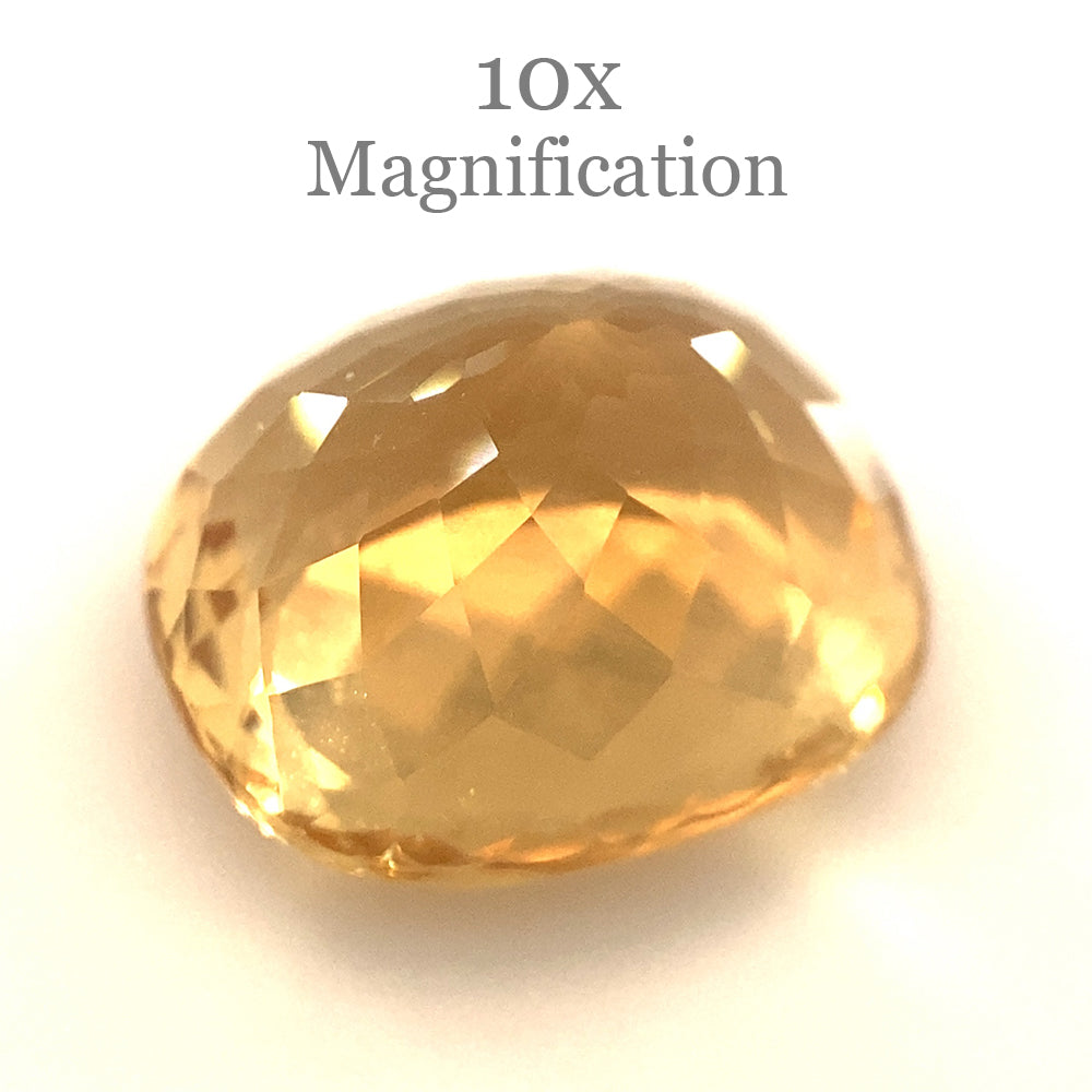 5.95ct Brazilian Golden Yellow Heliodor Beryl Cushion Cut Gemstone by SkyJems Canadian Gem Experts