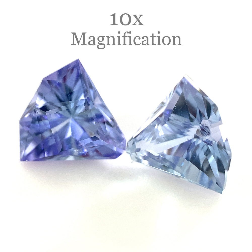 SkyJems 1.6ct Tanzanite Fan Precision Cut Pair: Vibrant Violet-Blue Gemstone from Tanzania