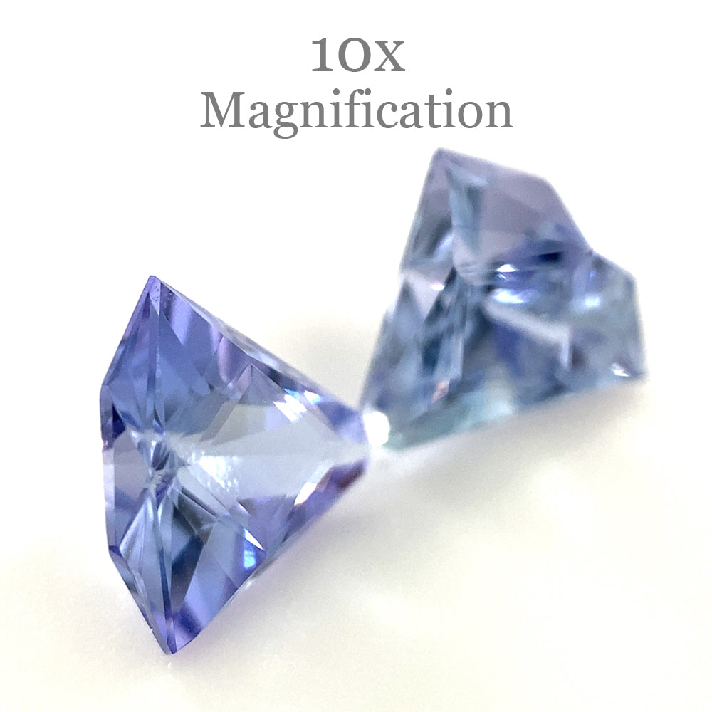 SkyJems 1.6ct Tanzanite Precision Cut Pair: Vibrant Violet-Blue Gemstones from Tanzania, Cushion-Cut Elegance